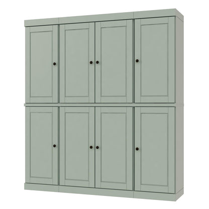 72" Sage Solid Wood 8 Pantry Or Storage Closet