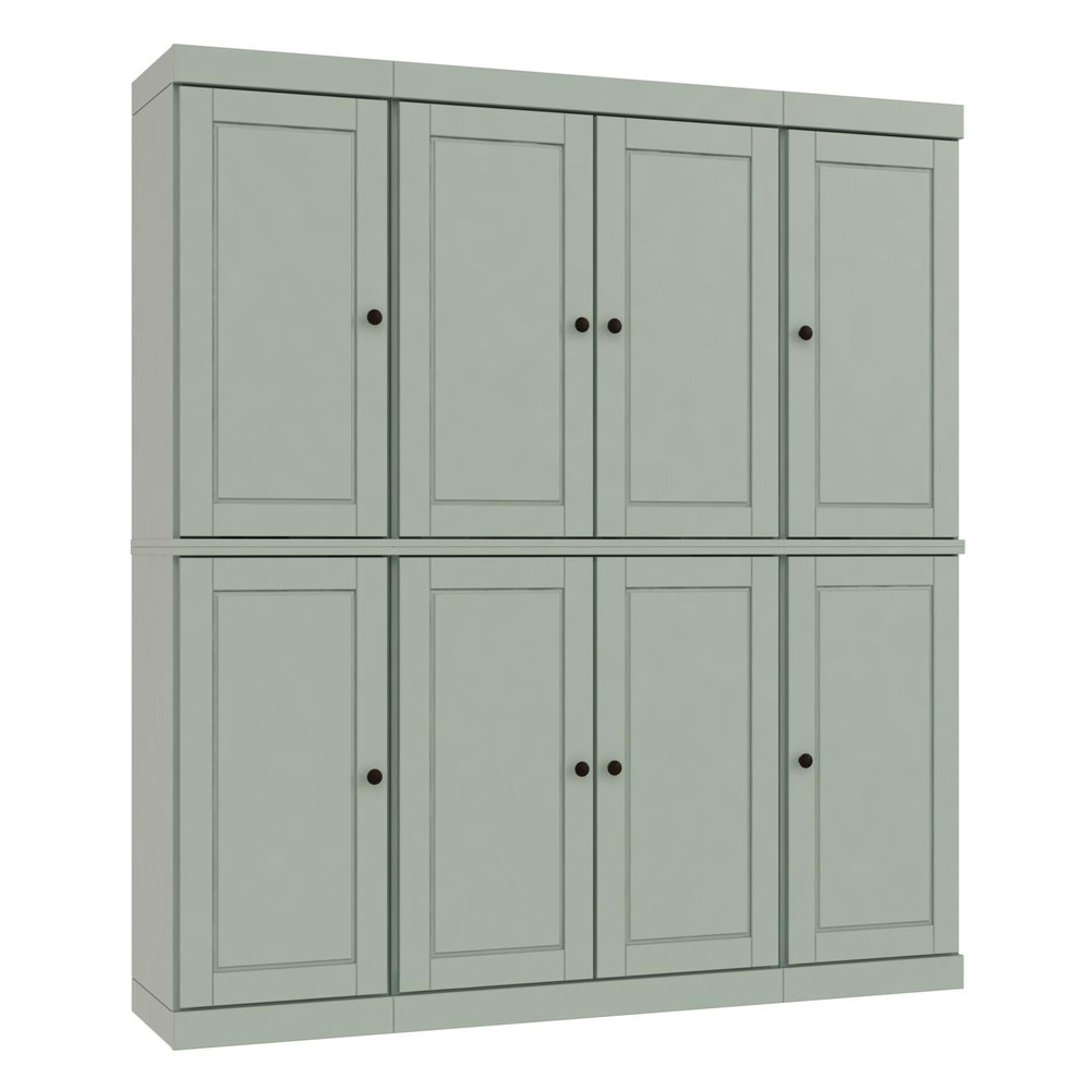 72" Sage Solid Wood 8 Pantry Or Storage Closet — view 1