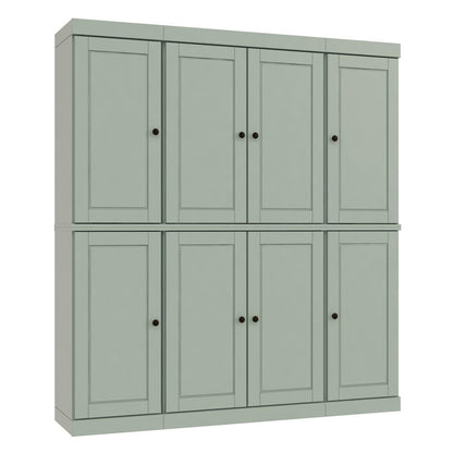 72" Sage Solid Wood 8 Pantry Or Storage Closet
