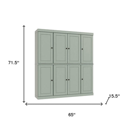 72" Sage Solid Wood 8 Pantry Or Storage Closet HomeRoots