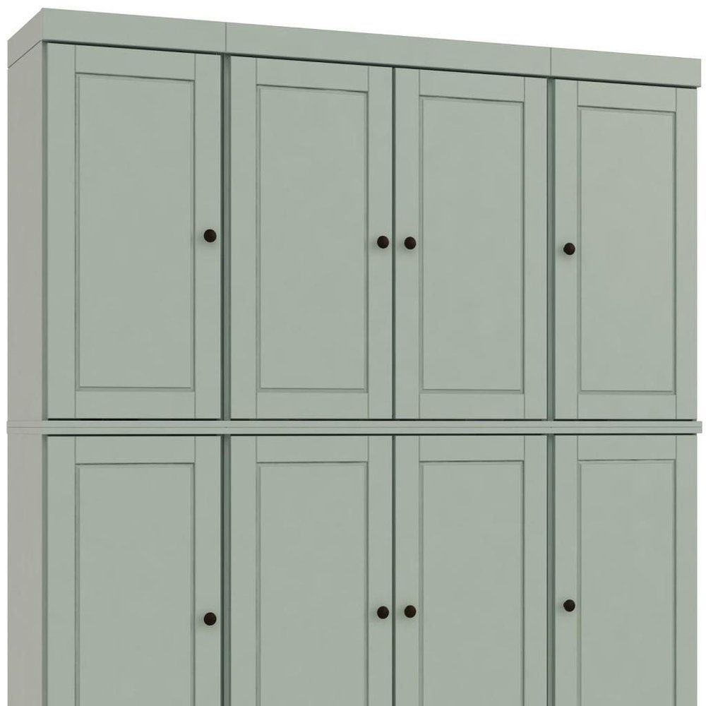 72" Sage Solid Wood 8 Pantry Or Storage Closet — view 2