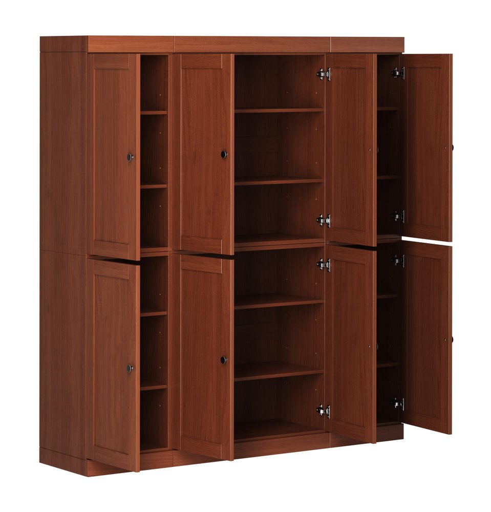 72" Coffee Solid Wood 8 Pantry Or Storage Closet — view 2