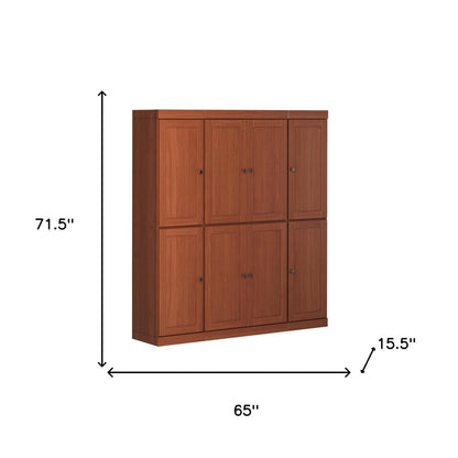 72" Coffee Solid Wood 8 Pantry Or Storage Closet HomeRoots