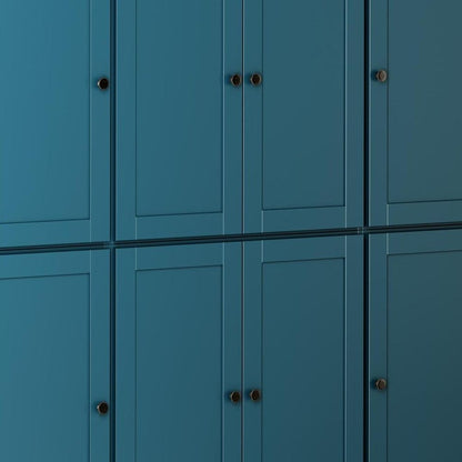 72" Teal Blue Solid Wood 8 Pantry Or Storage Closet HomeRoots