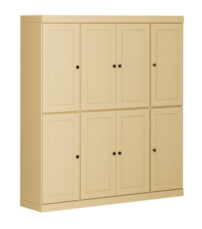 72" Yellow Solid Wood 8 Pantry Or Storage Closet HomeRoots