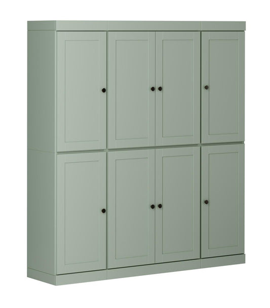 72" Sage Solid Wood 8 Pantry Or Storage Closet HomeRoots
