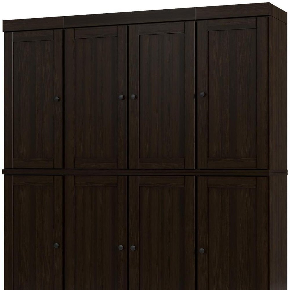 72" Espresso Solid Wood 8 Pantry Or Storage Closet — view 4