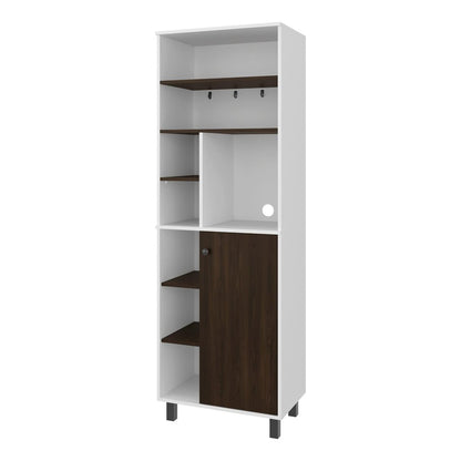 24" White Wood Paneled Sideboard