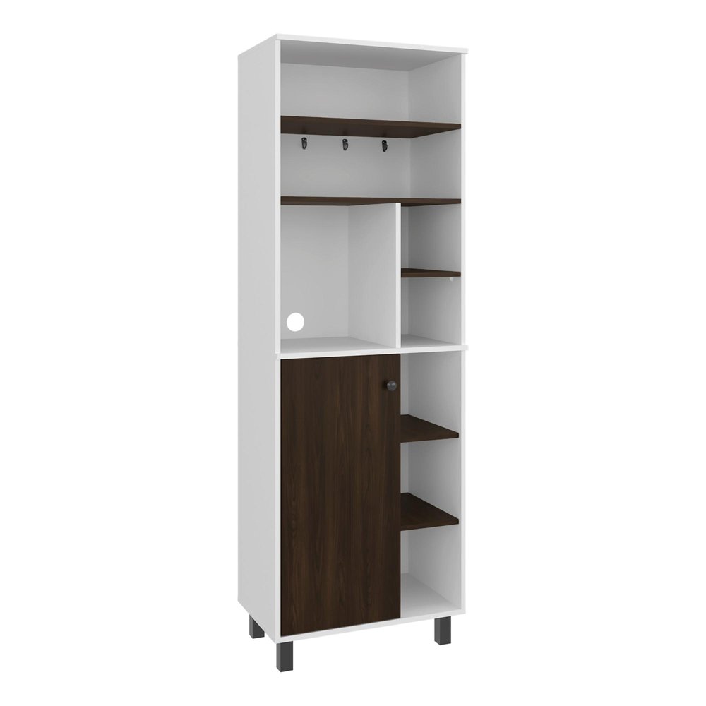 24" White Wood Paneled Sideboard — view 1