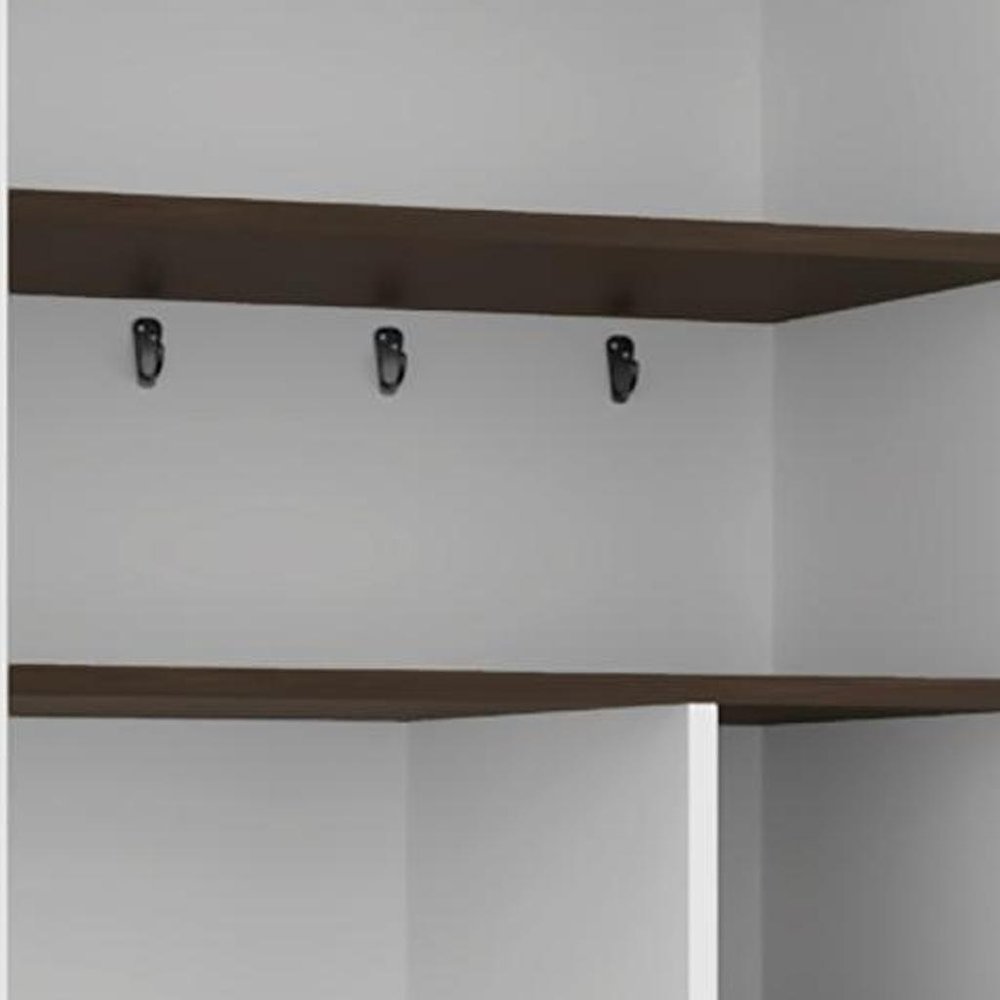 24" White Wood Paneled Sideboard — view 2