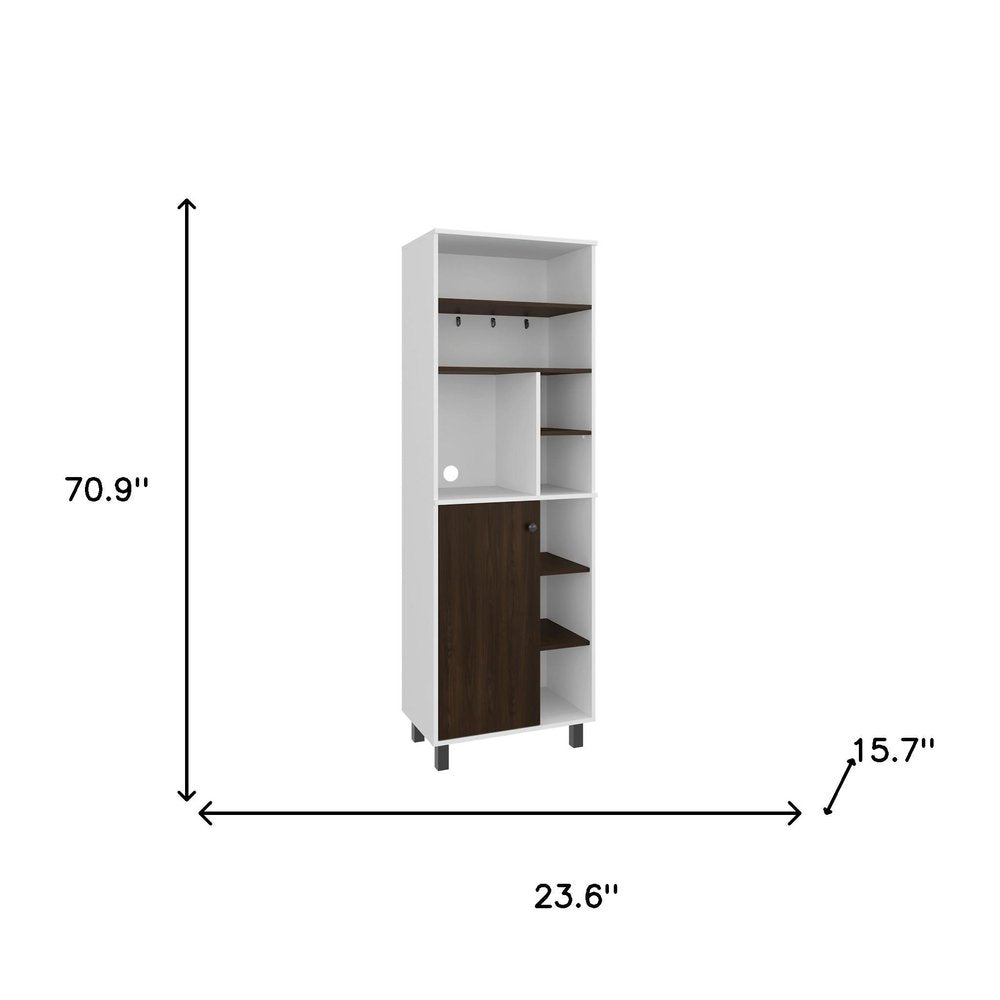 24" White Wood Paneled Sideboard HomeRoots