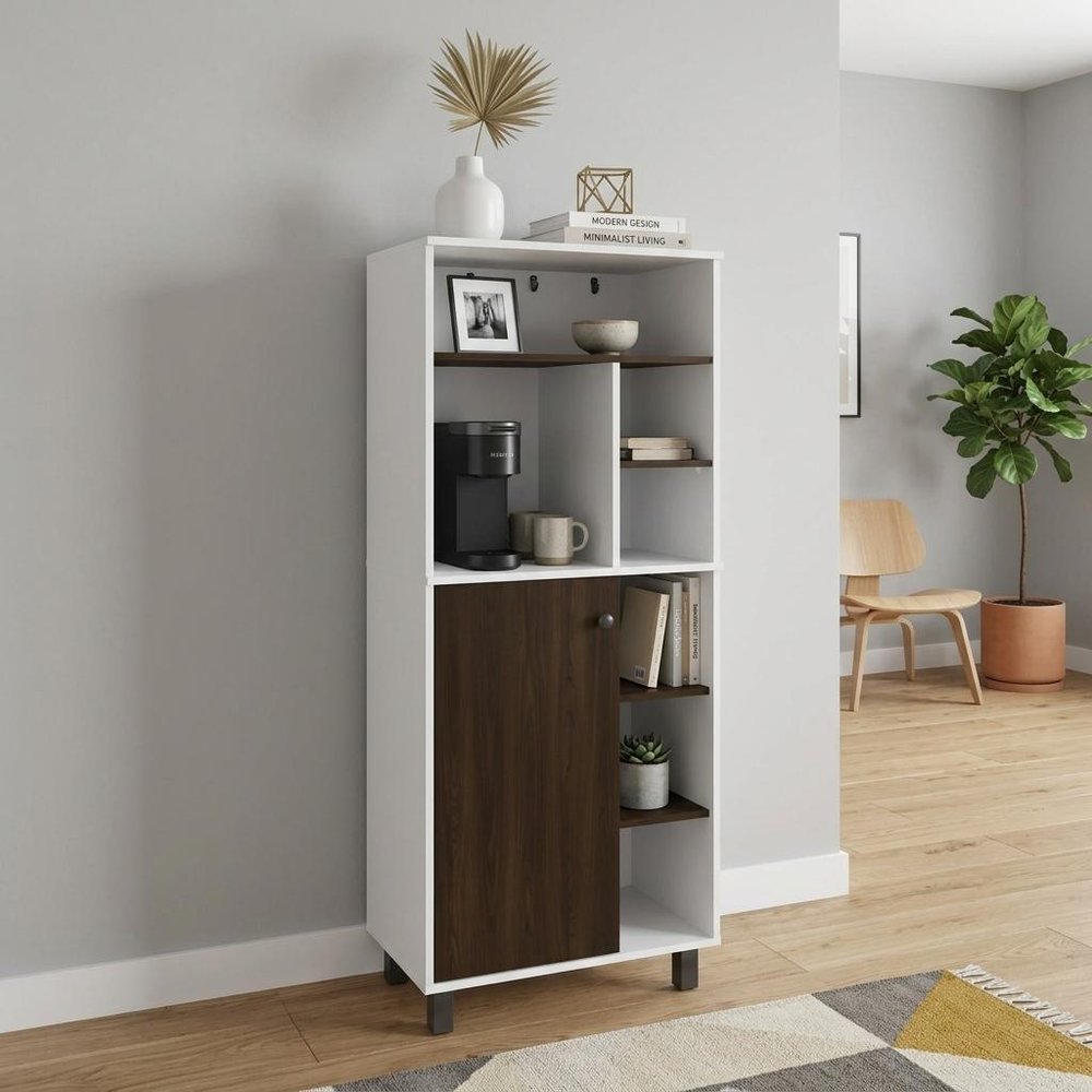 24" White Wood Paneled Sideboard HomeRoots