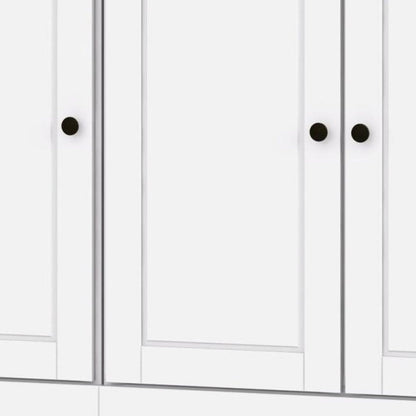 72" White Solid Wood 8 Pantry Or Storage Closet HomeRoots
