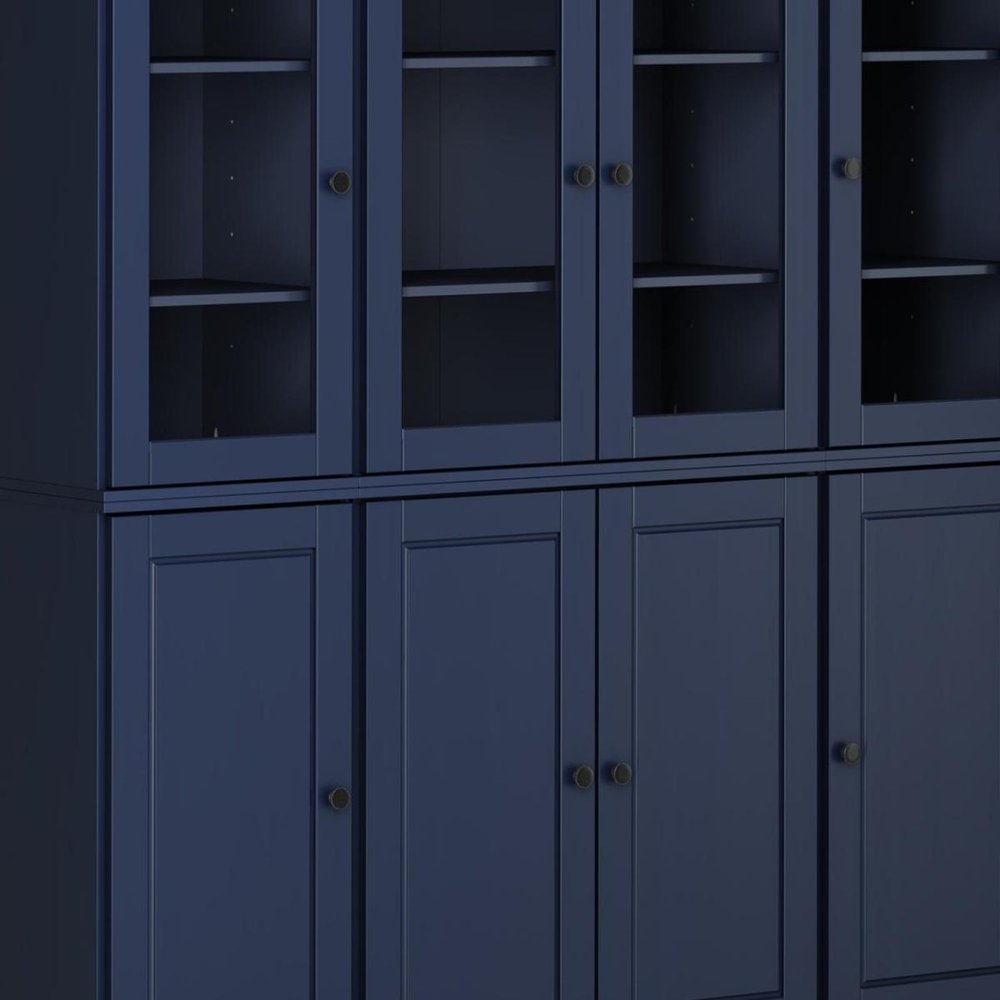 72" Navy Blue Solid Wood 8 Pantry Or Storage Closet — view 6