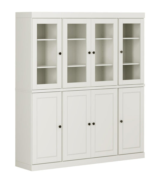72" Off White Solid Wood 8 Pantry Or Storage Closet HomeRoots