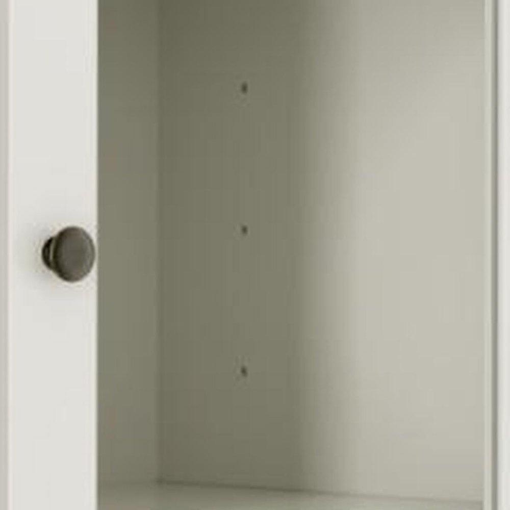 72" Off White Solid Wood 8 Pantry Or Storage Closet
