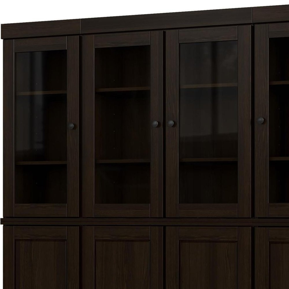 72" Espresso Solid Wood 8 Pantry Or Storage Closet — view 3