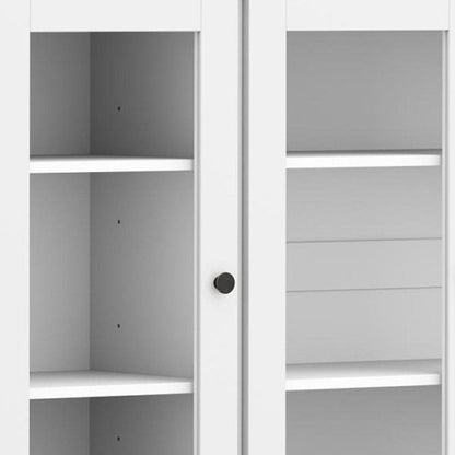 72" White Solid Wood 8 Pantry Or Storage Closet HomeRoots