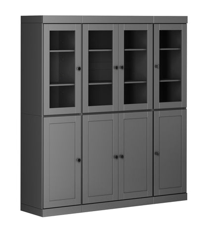 72" Gray Solid Wood 8 Pantry Or Storage Closet HomeRoots