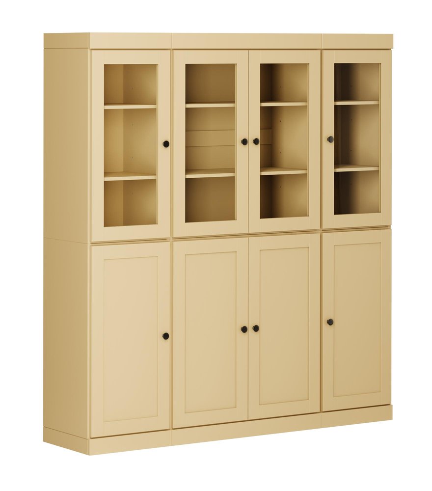 72" Yellow Solid Wood 8 Pantry Or Storage Closet HomeRoots