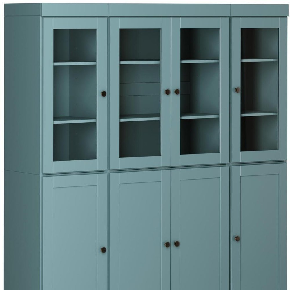 72" Aqua Solid Wood 8 Pantry Or Storage Closet — view 3