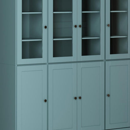 72" Aqua Solid Wood 8 Pantry Or Storage Closet