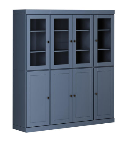 72" French Blue Solid Wood 8 Pantry Or Storage Closet HomeRoots