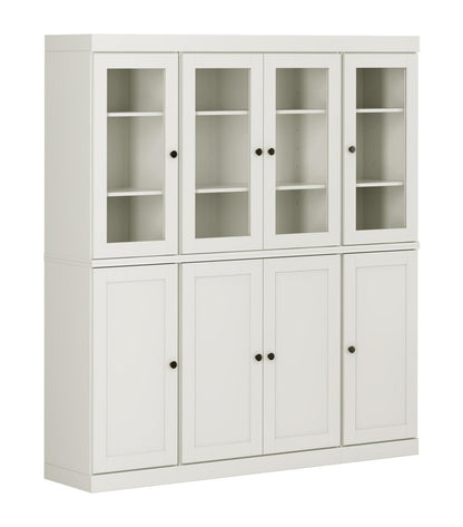 72" Off White Solid Wood 8 Pantry Or Storage Closet HomeRoots