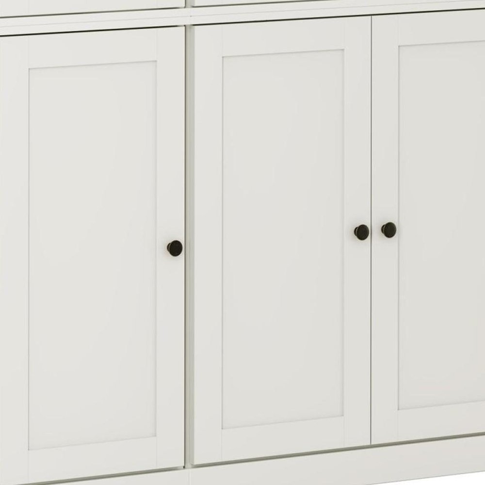 72" Off White Solid Wood 8 Pantry Or Storage Closet HomeRoots
