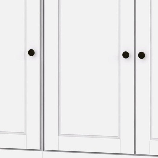 72" White Solid Wood 8 Two Drawer Pantry Or Storage Closet HomeRoots