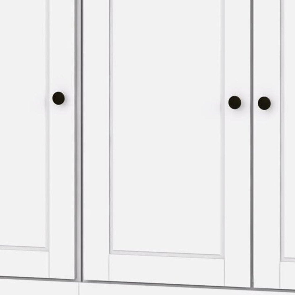 72" White Solid Wood 8 Two Drawer Pantry Or Storage Closet HomeRoots