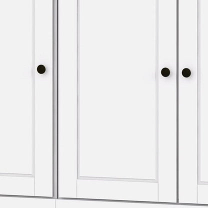 72" White Solid Wood 8 Two Drawer Pantry Or Storage Closet HomeRoots