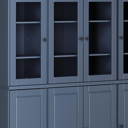 72" French Blue Solid Wood 8 Two Drawer Pantry Or Storage Closet