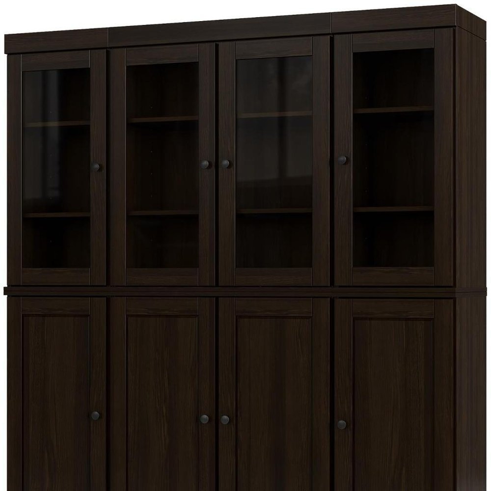 72" Espresso Solid Wood 8 Two Drawer Pantry Or Storage Closet HomeRoots