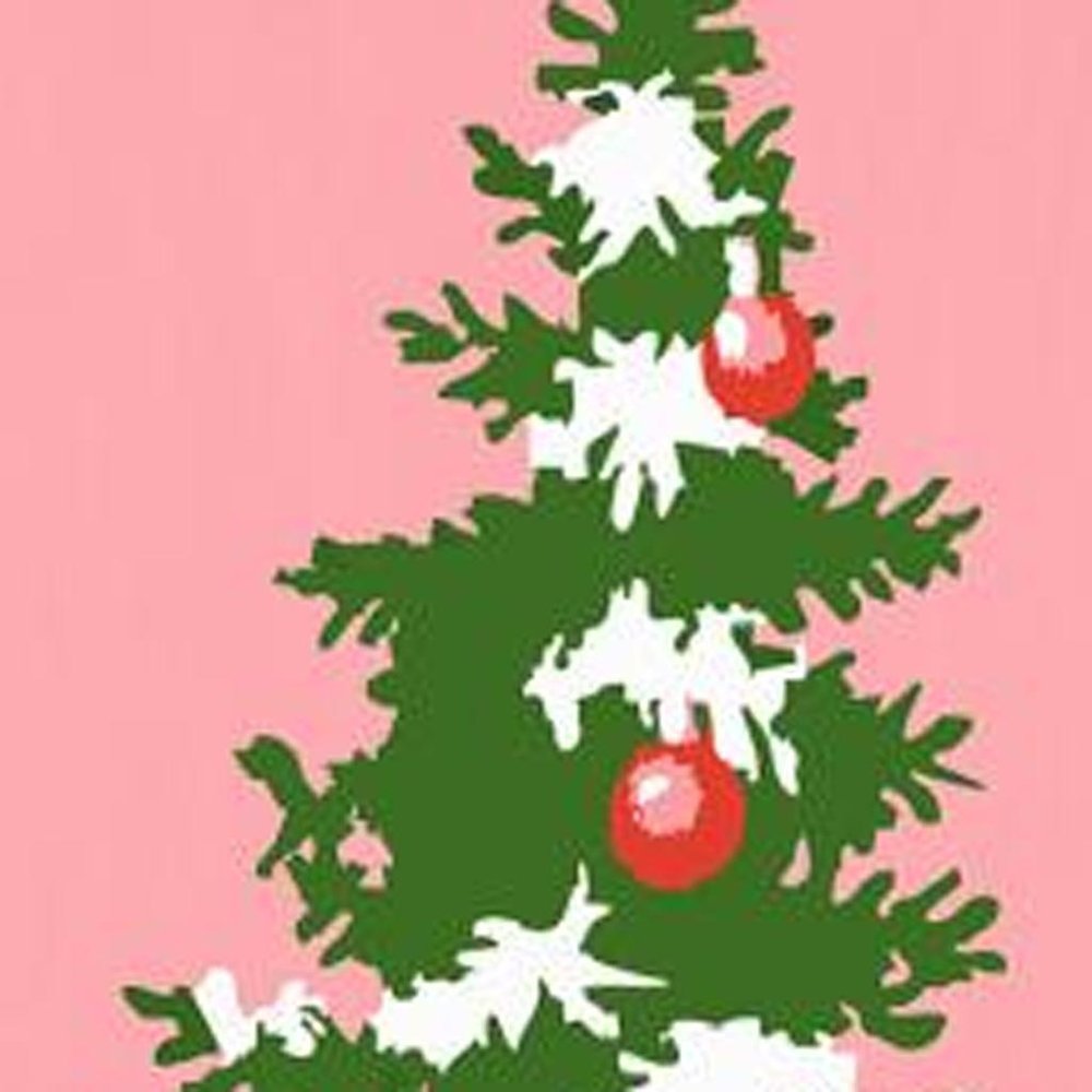 59" Green Pink And White Solid Wood Christmas Christmas Tree Porch Sign HomeRoots
