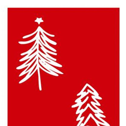 47" Red And White Solid Wood Christmas Christmas Trees Porch Sign HomeRoots
