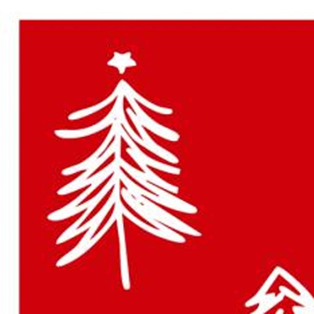 59" Red And White Solid Wood Christmas Christmas Trees Porch Sign HomeRoots