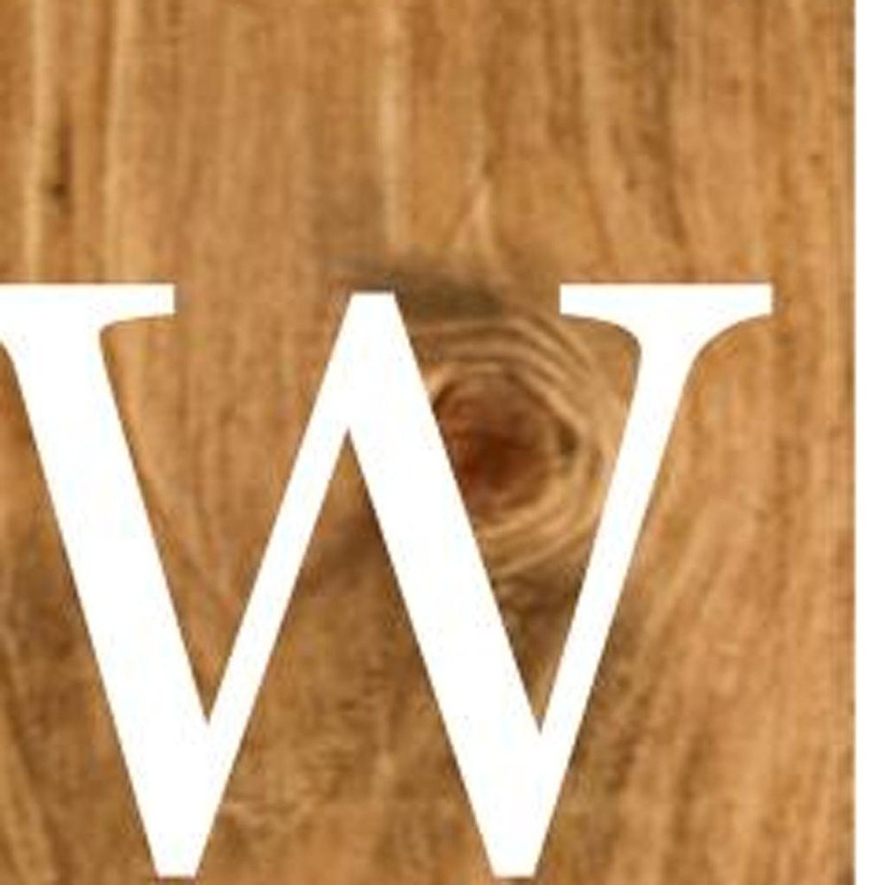 59" Natural And White Solid Wood Welcome Porch Sign — view 4