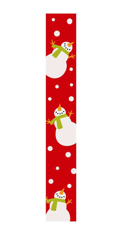 47" Red And White Solid Wood Snowman Porch Sign HomeRoots