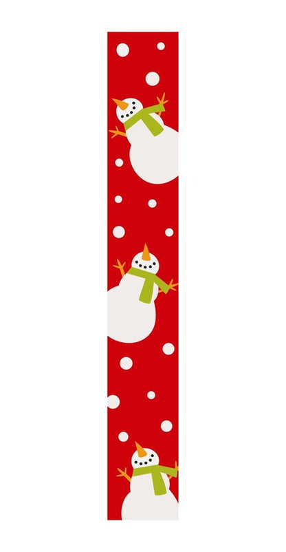 47" Red And White Solid Wood Snowman Porch Sign HomeRoots