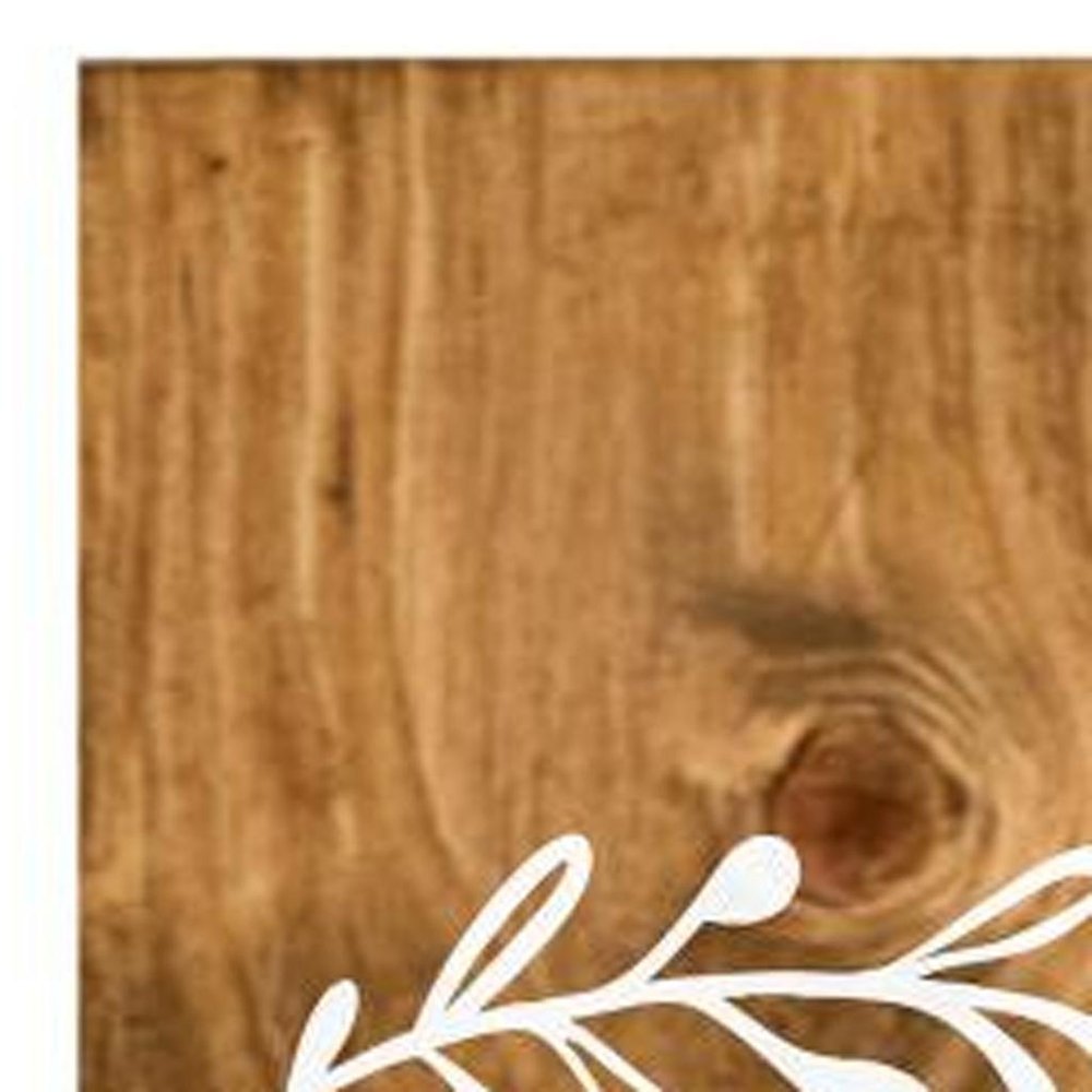47" Natural And White Solid Wood Home Porch Sign — view 2