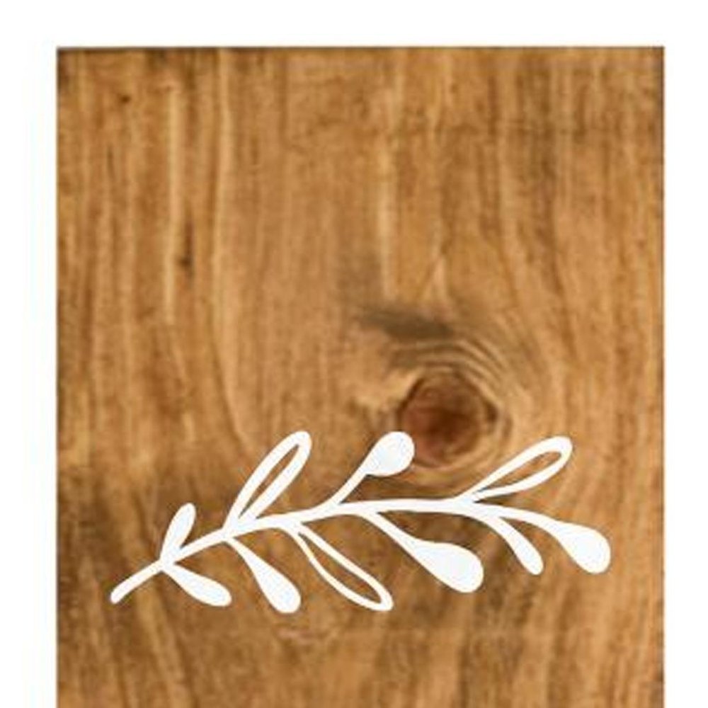 47" Natural And White Solid Wood Home Porch Sign — view 3