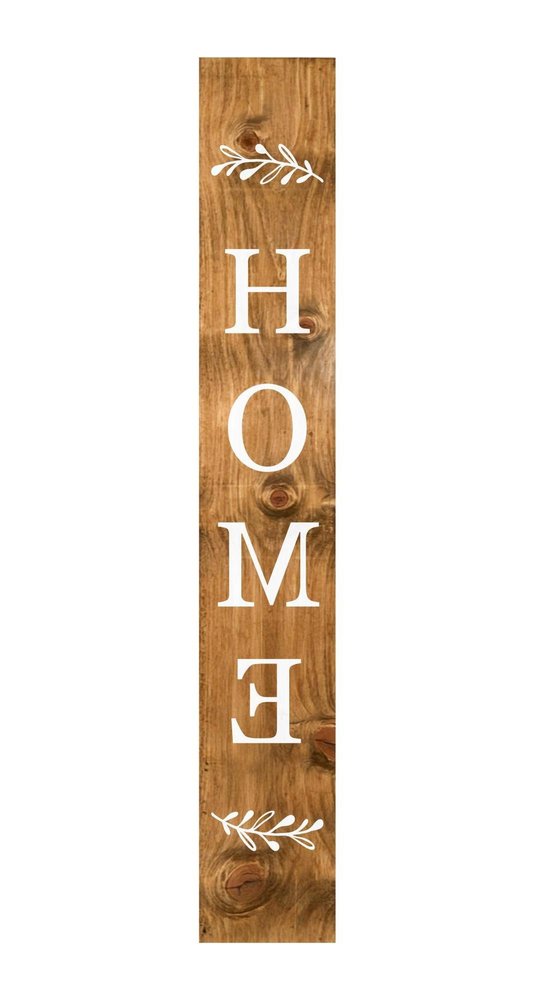 47" Natural And White Solid Wood Home Porch Sign — view 12