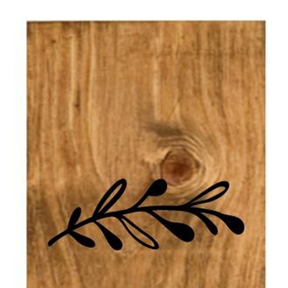 47" Black And Natural Solid Wood Home Porch Sign — view 3