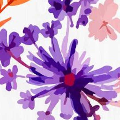 47" White Red And Purple Solid Wood Floral Bouquet Porch Sign HomeRoots