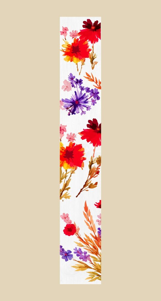 47" White Red And Purple Solid Wood Floral Bouquet Porch Sign HomeRoots