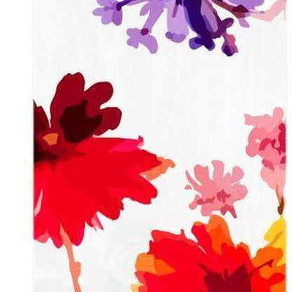 47" White Red And Purple Solid Wood Floral Bouquet Porch Sign HomeRoots