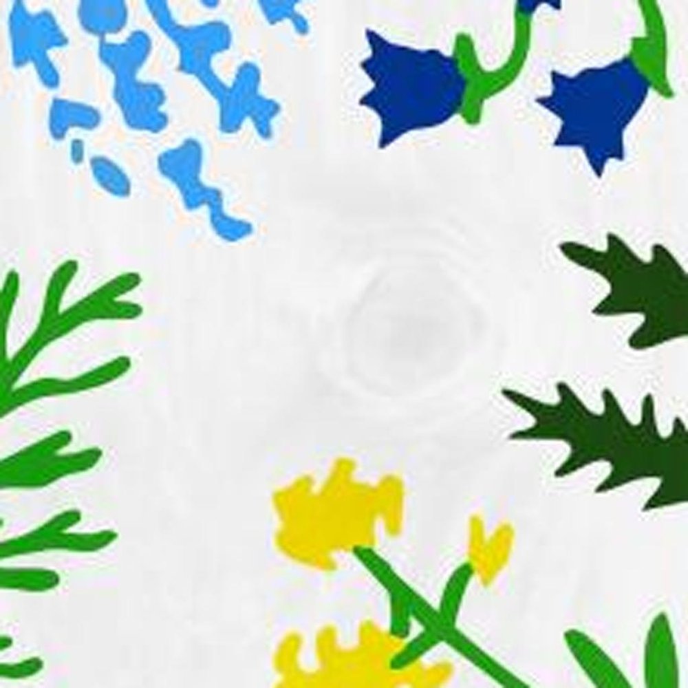 47" White Blue And Green Solid Wood Floral Bouquet Porch Sign HomeRoots