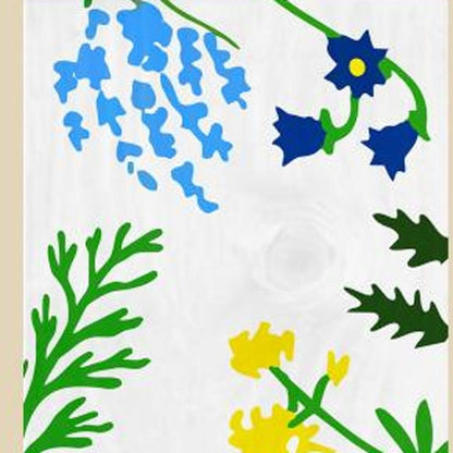 47" White Blue And Green Solid Wood Floral Bouquet Porch Sign HomeRoots