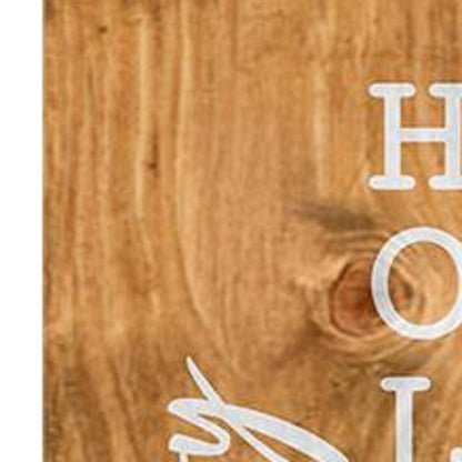 47" Green Natural And White Solid Wood Happy Holidays Christmas Christmas Trees Porch Sign HomeRoots